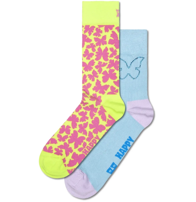 HAPPY SOCKS 2-Pack Butterfly And Blue Socks Gift Set - Happy Socks