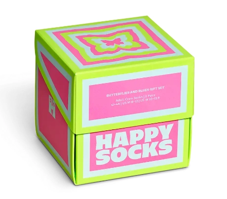 HAPPY SOCKS 2-Pack Butterfly And Blue Socks Gift Set - Happy Socks