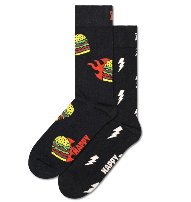 2-Pack Blast Off Burger Socks Gift Set - Happy Socks