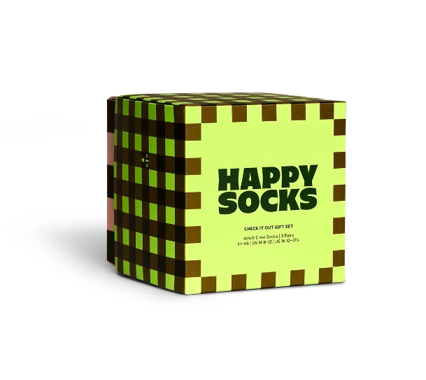 HAPPY SOCKS 3-Pack Check It Out Socks Gift Set - 