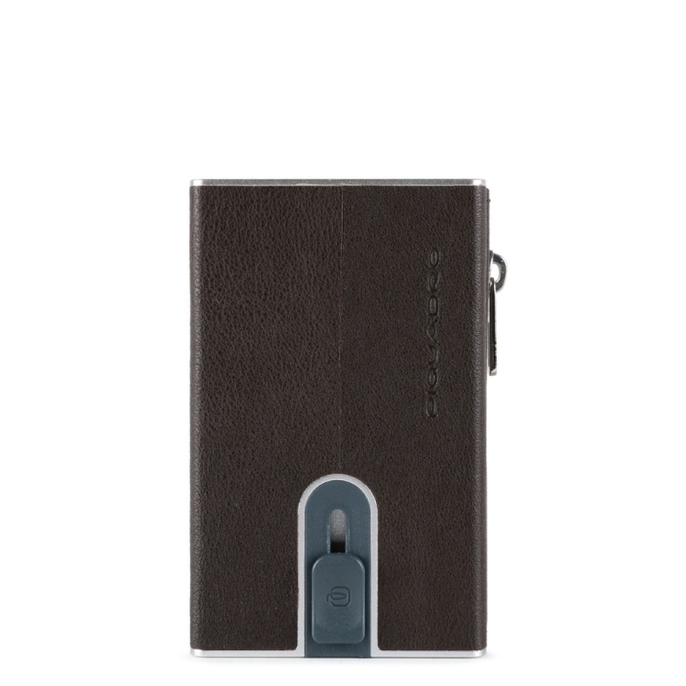 PIQUADRO COMPACT WALLET PER BANCONOTE, MONETE E CARTE DI CREDITO BLACK  SQUARE PP5585B3 - PELLETTERIA PORTAFOGLI UOMO - Gilioli 1921 Multistore