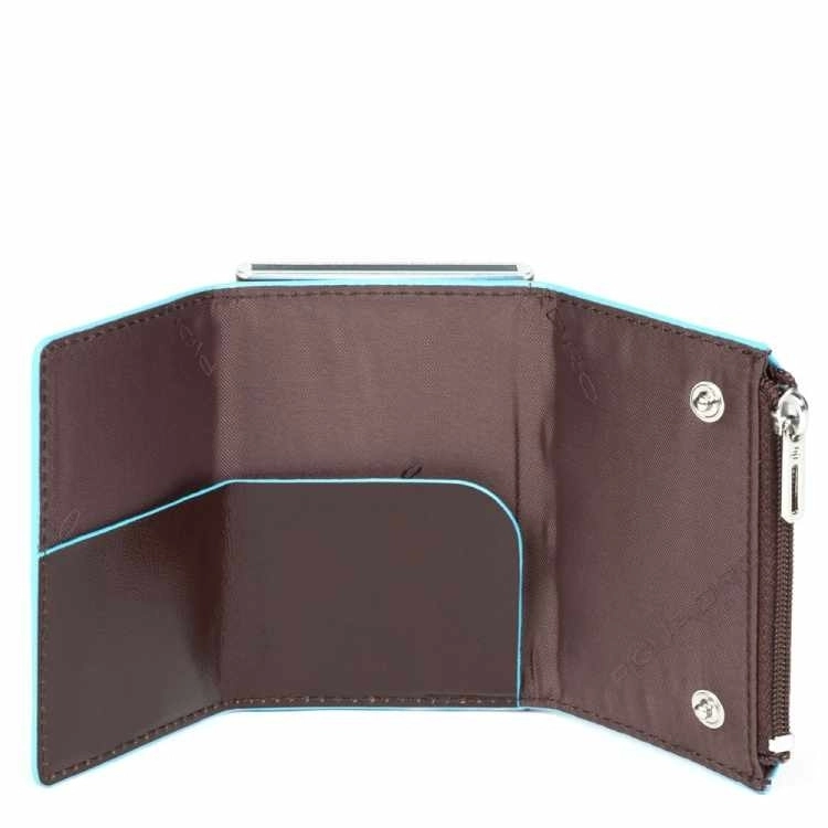 Piquadro Compact wallet per carte di credito Blue Square - 