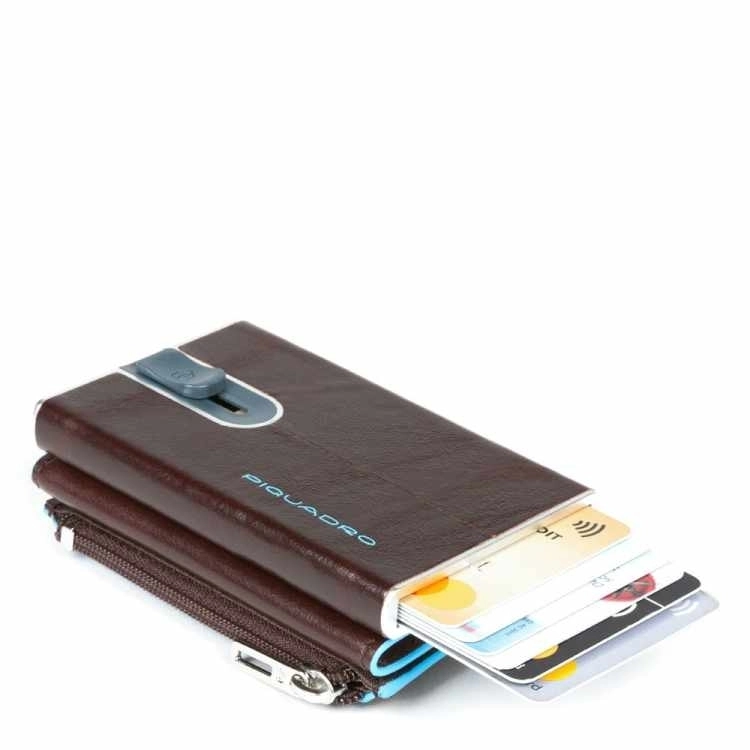 Piquadro Compact wallet per carte di credito Blue Square - 