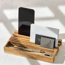 GENTLEMEN'S HARDWARE Wooden Desk Organiser & Phone Stand - Gentlemens Hardware